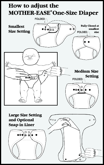 One Size Fitted Diaper Mother ease Cloth Diapers